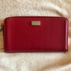 Red leather Kate Spade wallet